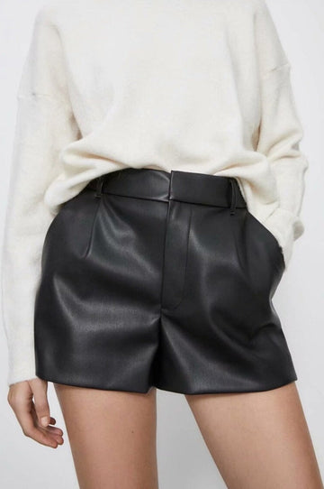 Cassandra Vegan Leather Shorts - SunsetFashionLA